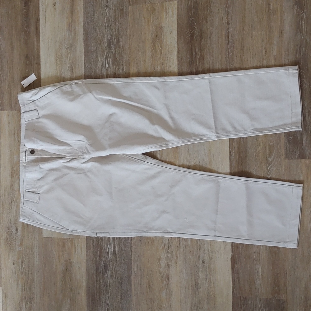 NWT Amazon Essentials Men's Cargo Work Pants Ivory Size 40X30
